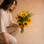 Ramo Girasoles y solidago